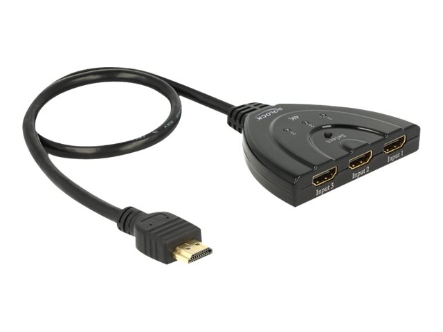 Delock HDMI UHD Switch 3 x HDMI in > 1 x HDMI out 4K