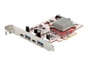 StarTech.com Startech USB-C PCIe Karte mit 4 Ports - 10 Gbit/s USB PCI Express Erweiterungskarte mit 2 Controllern - 2x USB-C & 2x USB-A Ports - USB 3.1 Schnittstellenkarte - Full Profile (PEXUSB312A2C2V)