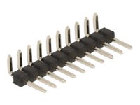 Delock Pin-Header (10 polig, Abstand 2,54 mm) - Schwarz (Packung mit 5)