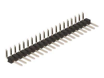 Delock Stiftleiste (20 Stifte, Abstand 2,54 mm) - Schwarz (Packung mit 5)
