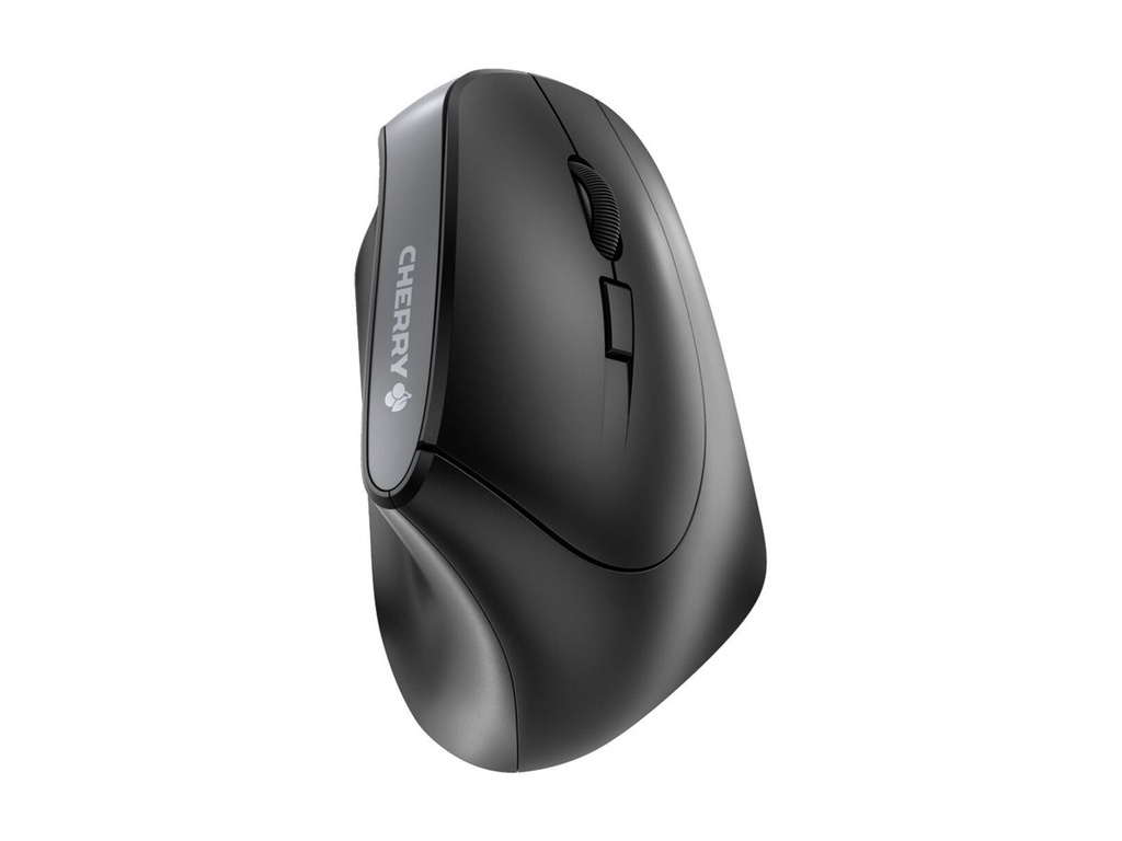Cherry MW 4500 - Vertikale Maus - ergonomisch - Für Rechtshänder - optisch - 6 Tasten - kabellos - 2.4 GHz - kabelloser Empfänger (USB)