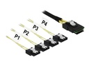 Delock Mini SAS SFF-8087 > 4 x SATA 7 pin - SATA- / SAS-Kabel - SAS 6Gbit/s - 4-Lane - Mini SAS (SFF-8087)