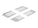 Delock Kabelführungspanel mit Bürste - Grau - 2U - 48.3 cm (19")