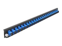 Delock Rack-Montageblech für Glasfaser-Spleißbox - Vorderseite - SC SM X 24 - Blau - 1U - 48.3 cm (19")