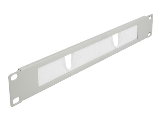 Delock Kabelführungspanel mit Bürste - Grau - 1U - 48.3 cm (19")