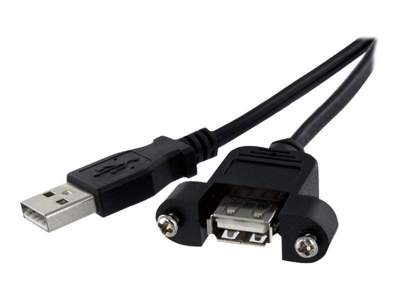 StarTech.com 60cm USB A Blendenmontage Kabel Bu/St - USB Verlängerungskabel - Einbaubuchsen Kabel Verlängerung - USB-Verlängerungskabel - USB (W)