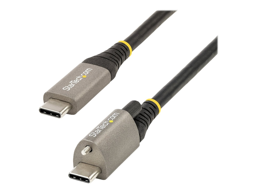StarTech.com 1m USB-C Kabel mit Oberseite Schraubensicherung 10Gbit/s - USB 3.1/3.2 Gen 2 Typ-C Kabel - 100W (5A)