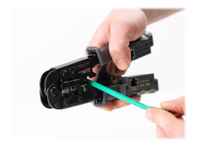 Delock Crimpwerkzeug - mit integriertem Kabeltester