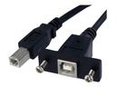 StarTech.com 90cm USB B auf B Blendenmontage Kabel - Bu/St - USB Verlängerungskabel - Einbaubuchsen Kabel Verlängerung - USB-Kabel - USB Typ B (M)
