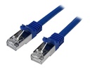 StarTech.com Startech 2m CAT6 Ethernet Cable, 10 Gigabit Shielded Snagless RJ45 100W PoE Patch Cord, CAT 6 10GbE SFTP Network Cable w/Strain Relief, Blue, Wiring is UL Certified/TIA - Category 6 - 26AWG (N6SPAT2MBL)