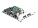 Delock PCI Express x4 Karte zu 2 x extern USB Typ-A - Controller - Serial ATA