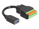 Delock USB-Adapterkabel - USB Typ A (W) zu