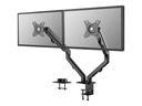 Neomounts FPMA-D650D - Befestigungskit - Voll beweglich - für 2 LCD-Displays - Stahl - Schwarz - Bildschirmgröße: 43.18-68.58 cm (17"-27")