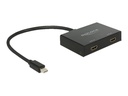 Delock Displayport 1.2 Splitter 1 x mini Displayport in > 2 x HDMI out 4K