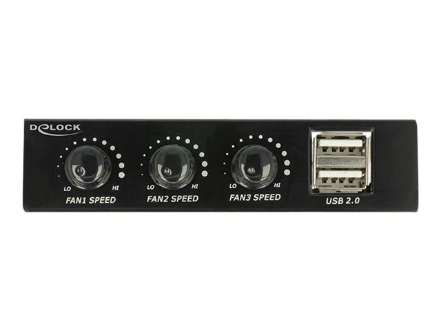 [62714] Delock 3.5" Front Panel > 2 x USB 2.0 and fan