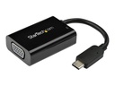 StarTech.com StarTech USB-C auf VGA Adapter mit Power Delivery - 1080p USB Typ-C auf VGA Monitor Video Konverter mit Ladefunktion - 60W PD Pass-Through - Thunderbolt 3 Kompatibel - Schwarz (CDP2VGAUCP)