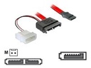Delock SATA Slimline ALL-in-One cable - SATA-Kabel - Slimline SATA, 4-Pin interner Netzstecker (5 V)