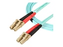 StarTech.com Aqua OM4 Duplex Multimode Fiber - 16 ft / 5m - 100 Gb - 50/125 - OM4 Fiber - LC to LC Fiber Patch Cable (450FBLCLC5)
