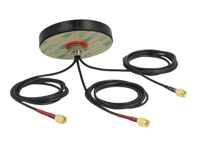 Delock LTE MIMO Dual Band WLAN 802.11 ac/ax/a/h/b/g/n Antenna - Antenne - Smart Home - 3 dBi (für 2400 MHz - 2483 MHz)