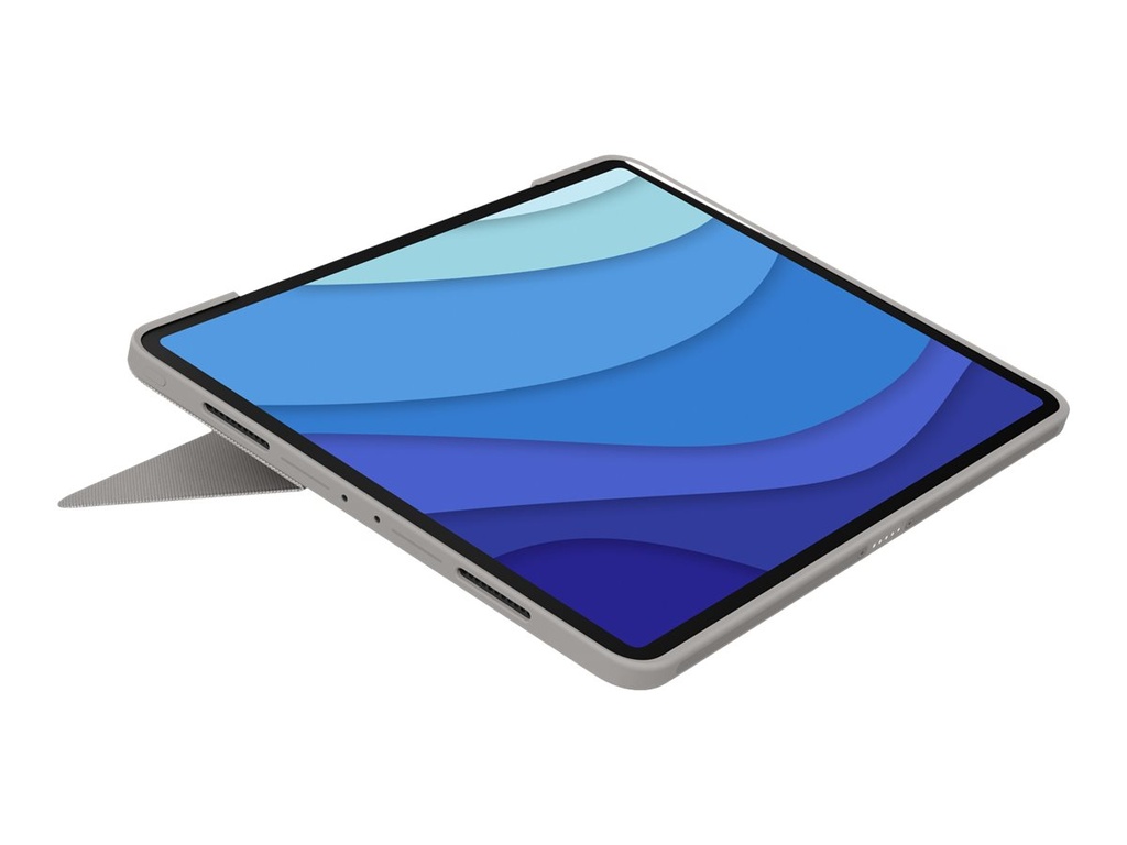 Logitech Combo Touch - Tastatur und Foliohülle - mit Trackpad - hintergrundbeleuchtet - Apple Smart connector - QWERTY - US International - Sand - für Apple 12.9-inch iPad Pro (5. Generation)