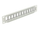 Delock Patch Panel - Grau - 1U - 25.4 cm (10")