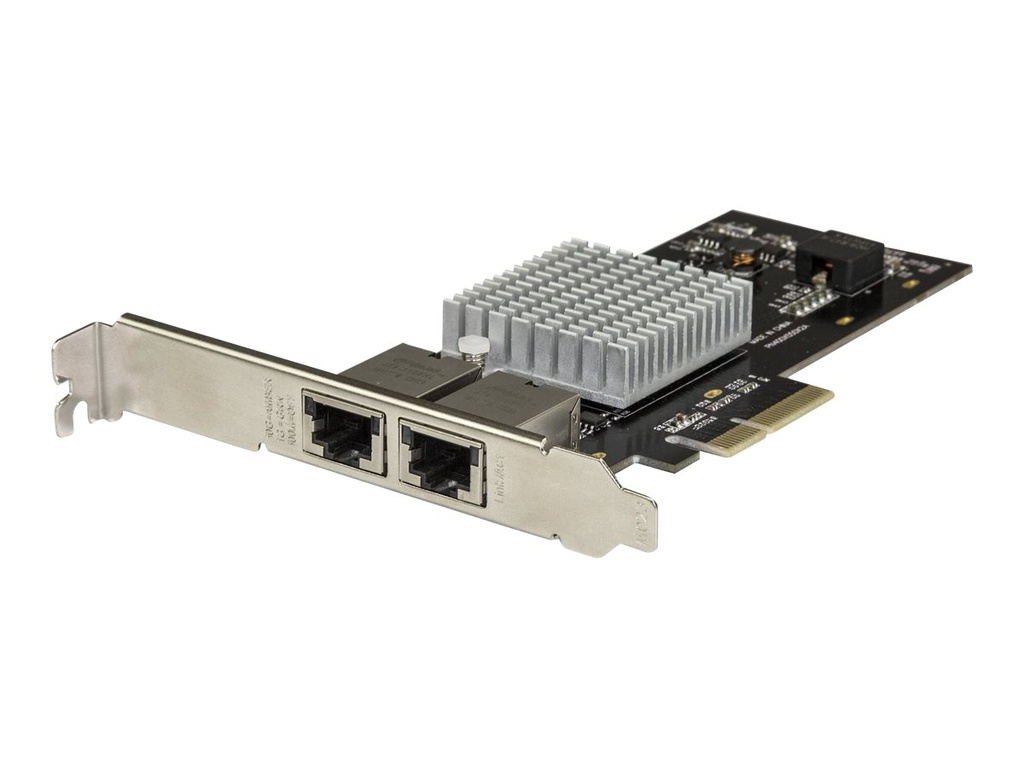 StarTech.com Dual Port 10G PCIe Netzwerk Karte - Intel-X550AT 10GBASE-T & NBASE-T PCI Express Netzwerk karte 10/5/2.5/1GbE Multi Gigabit Ethernet, 5 Geschwindigkeiten NIC LAN Karte (ST10GPEXNDPI)