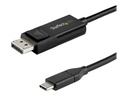 StarTech.com StarTech 6ft/2m USB C to DisplayPort 1.4 Cable 8K 60Hz/4K, Bidirectional DP to USB-C or USB-C to DP Reversible Video Adapter Cable, HBR3/HDR/DSC, USB Type C/Thunderbolt 3 Monitor Cable - 8K USB-C to DP Cable - DisplayPort-Kabel - USB-C (M)