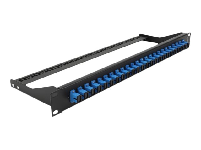 Delock Patch Panel - Rack montierbar - SC SM X 24 - Schwarz, Blau - 1U - 48.3 cm (19")