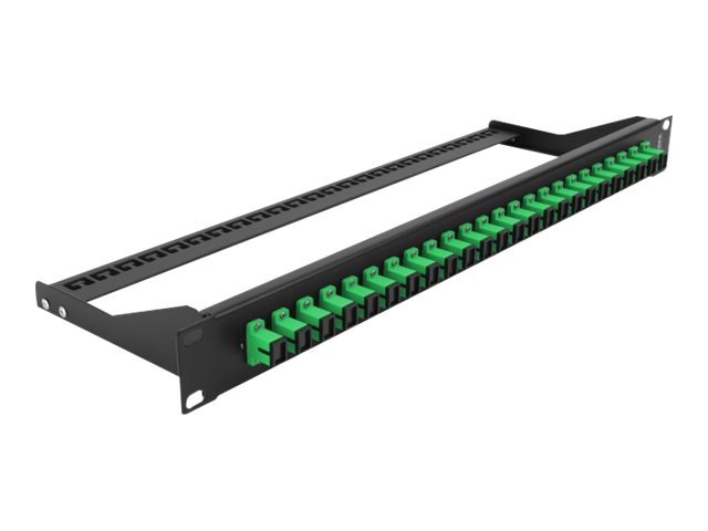 Delock Patch Panel - Rack montierbar - SC SM X 24 - Schwarz, grün - 1U - 48.3 cm (19")