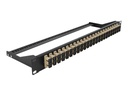 Delock Patch Panel - Rack montierbar - SC Duplex MM X 24 - Schwarz, beige - 1U - 48.3 cm (19")
