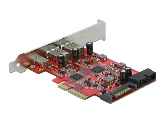 Delock USB-Adapter - PCIe 3.0 x4 - USB 3.2 Gen 2 x 3 + USB 3.0 (intern)
