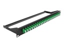 Delock Patch Panel - Rack montierbar - LC Duplex SM X 24 - Schwarz, grün - 1U - 48.3 cm (19")