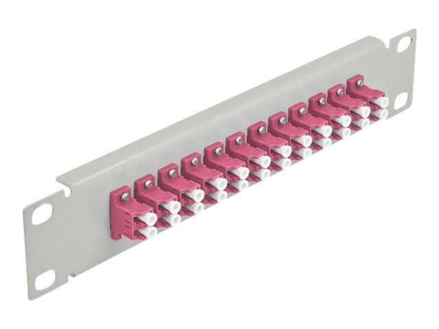 Delock Patch Panel - LC Duplex MM X 12 - Grau - 1U - 25.4 cm (10")