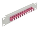 Delock Patch Panel - LC Duplex MM X 12 - Grau - 1U - 25.4 cm (10")