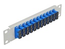 Delock Patch Panel - SC Duplex SM X 12 - Grau - 1U - 25.4 cm (10")