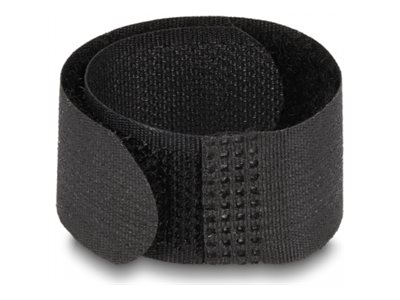 Delock Klettverschluss - 18 cm - Schwarz (Packung mit 10)