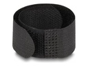 Delock Klettverschluss - 18 cm - Schwarz (Packung mit 10)