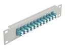Delock Patch Panel - LC MM X 12 - Grau - 1U - 25.4 cm (10")