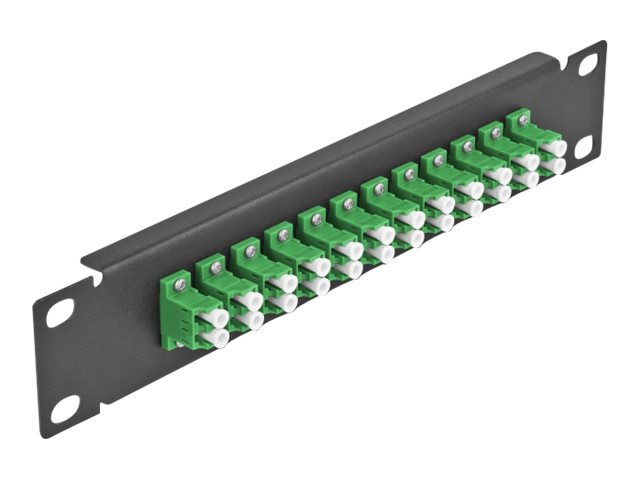 Delock Patch Panel - LC Duplex SM X 12 - Schwarz - 1U - 25.4 cm (10")