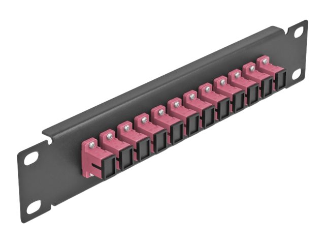 Delock Patch Panel - SC MM X 12 - Schwarz - 1U - 25.4 cm (10")