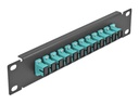 Delock Patch Panel - SC MM X 12 - Schwarz - 1U - 25.4 cm (10")