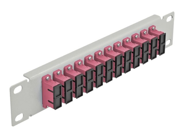 Delock Patch Panel - SC Duplex MM X 12 - Grau - 1U - 25.4 cm (10")