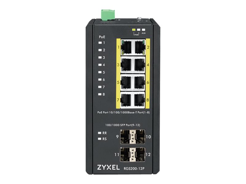 ZyXEL RGS200-12P - Switch - managed - 8 x 10/100/1000 (PoE+)