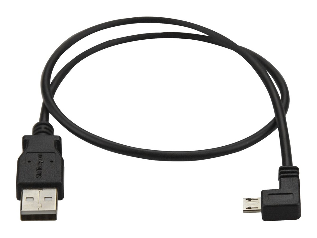 StarTech.com StarTech Micro USB Lade- und Sync-Kabel St/St - Links gewinkelt Micro-USB - 0,5m - USB-Kabel - Micro-USB Typ B (M)