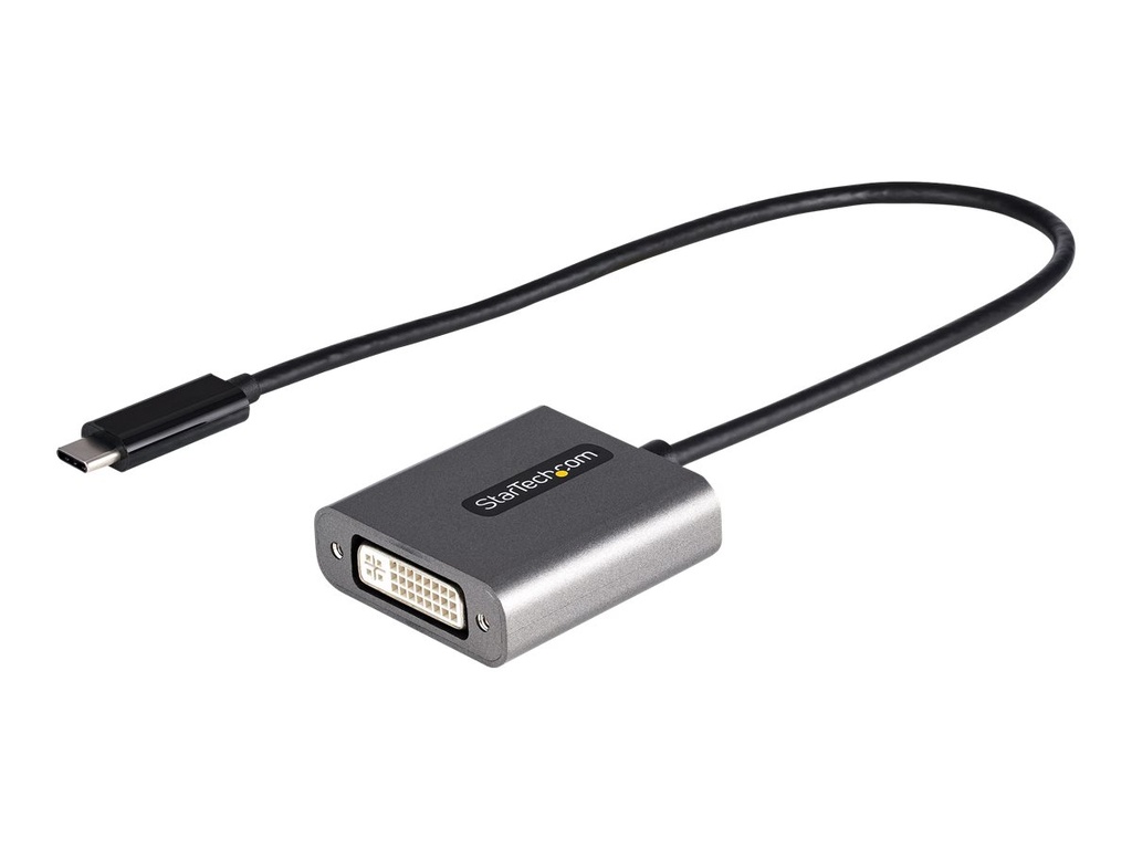 StarTech.com USB-C auf DVI Adapter - 1920x1200p - USB-C zu DVI-D - USB-C Dongle - USB Typ C auf DVI Monitoradapter - Videokonverter - Thunderbolt 3 kompatibel - 30cm Kabel (CDP2DVIEC)