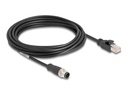 Delock Netzwerkkabel - 8-polig M12 (M) zu RJ-45 (M)