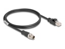 Delock Netzwerkkabel - 8 pin M12-X (M) zu RJ-45 (M)