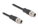 Delock Netzwerkkabel - 8 pin M12-X (M) zu 8 pin M12-X (M)