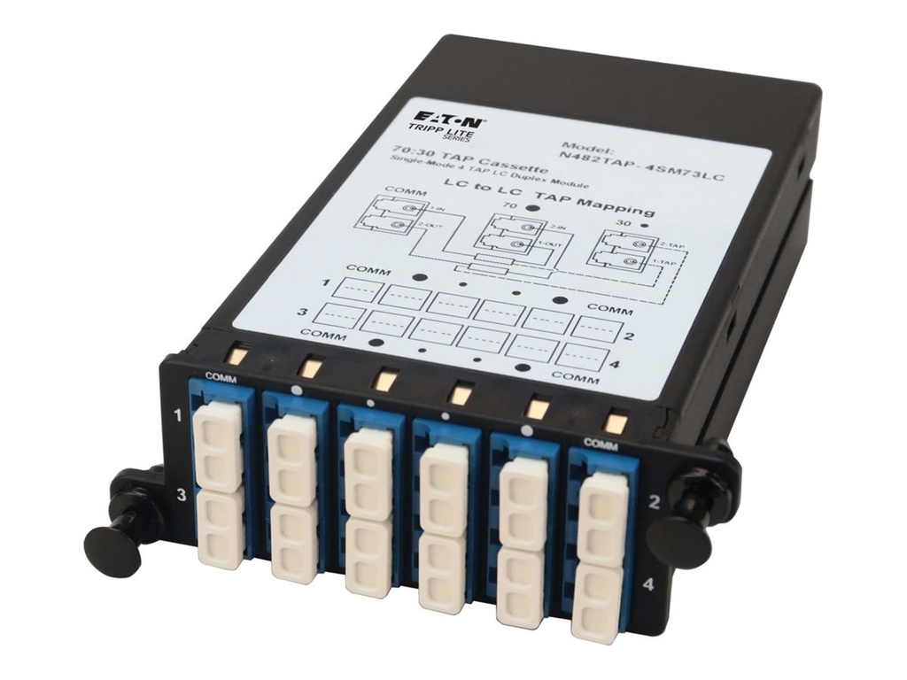 Eaton Tripp Lite Series Fiber TAP Cassette - Singlemode, 4x Duplex LC, 70/30 Split