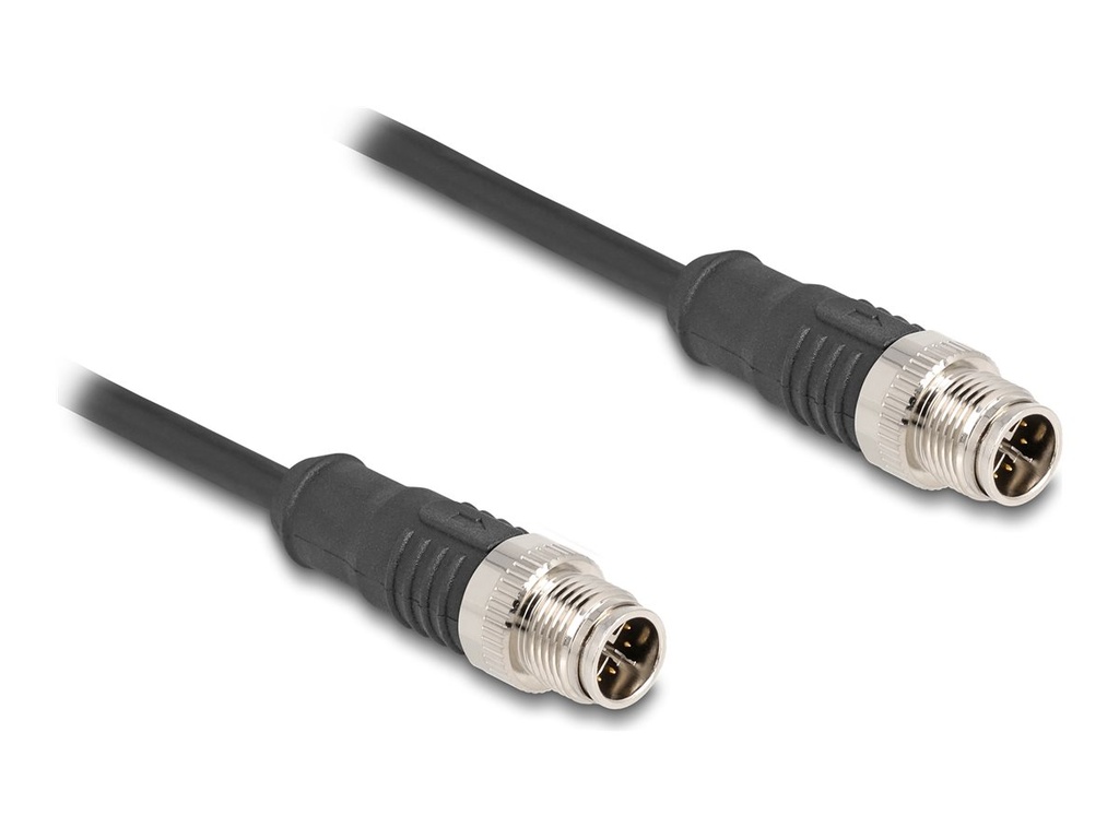 Delock Netzwerkkabel - 8 pin M12-X (M) zu 8 pin M12-X (M)